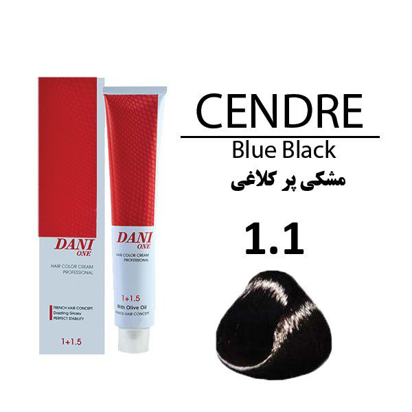 رنگ مو دانی وان (DANI ONE) شماره 1.1 مشکی پر کلاغی