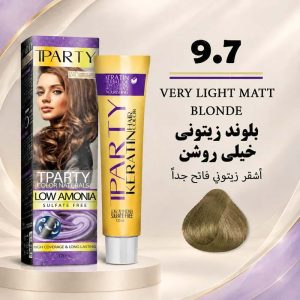 رنگ مو تیپارتی 9.7 | بلوند زیتونی خیلی روشن