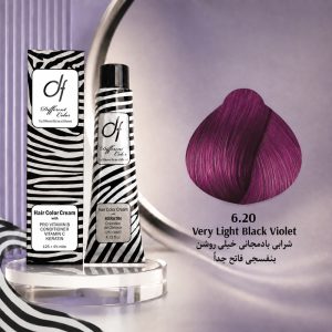 رنگ مو دیفرنت 6.20 | شرابی بادمجانی خیلی روشن