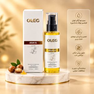 روغن آرگان اولگ ۱۰۰ میلی لیتر | سرم احیاکننده و تغذیه‌کننده عمیق مو