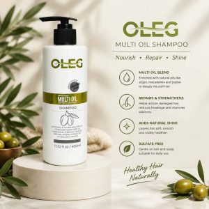 شامپو و نرم کننده مو اولگ مدل MULTI OIL مناسب برای موهای خشک و آسیب دیده ۴۰۰ میلی‌لیتر (Oleg Multi Oil Shampoo and Conditioner for Dry and Damaged Hair 400ml)