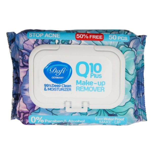 دستمال مرطوب آرایشی دافی مدل Stop Acne حاوی Q10 طرح گل 50 عددی6