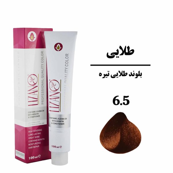 رنگ مو لیزانو بلوند طلایی تیره سری طلایی شماره 6.5 حجم 100 میلی لیتر