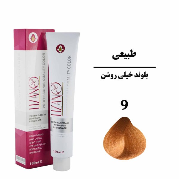 رنگ مو لیزانو بلوند خیلی روشن سری طبیعی شماره 9 حجم 100 میلی لیتر