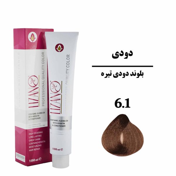 رنگ مو لیزانو بلوند دودی تیره سری دودی شماره 6.1 حجم 100 میلی لیتر