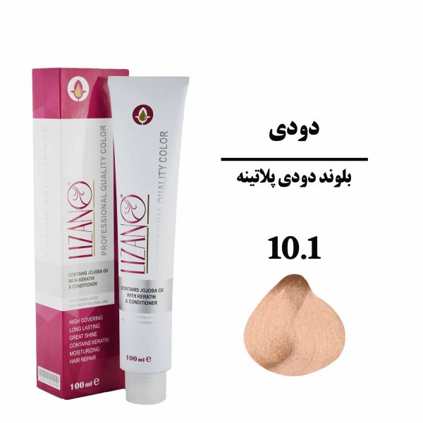 رنگ مو لیزانو بلوند دودی پلاتینه سری دودی شماره 10.1 حجم 100 میلی لیتر