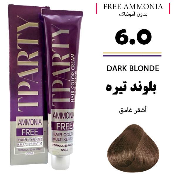 رنگ مو تیپارتی بدون آمونیاک 6.0 بلوند تیره حجم 120 میل