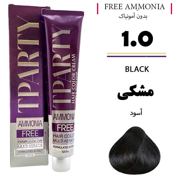 رنگ مو تیپارتی بدون آمونیاک 1.0 مشکی حجم 120 میل