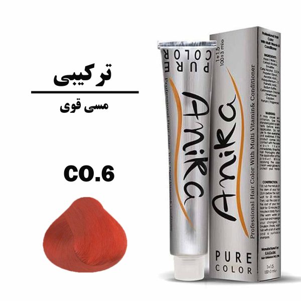 رنگ مو مسی قوی آنیکا (ANIKA) سری ترکیبی شماره CO.6 حجم 100 میلی لیتر