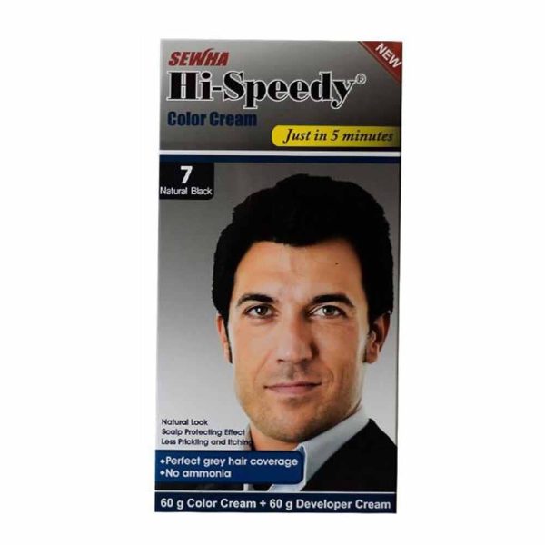 رنگ موی مردانه های اسپیدی شماره 7 hi speedy (مشکی)