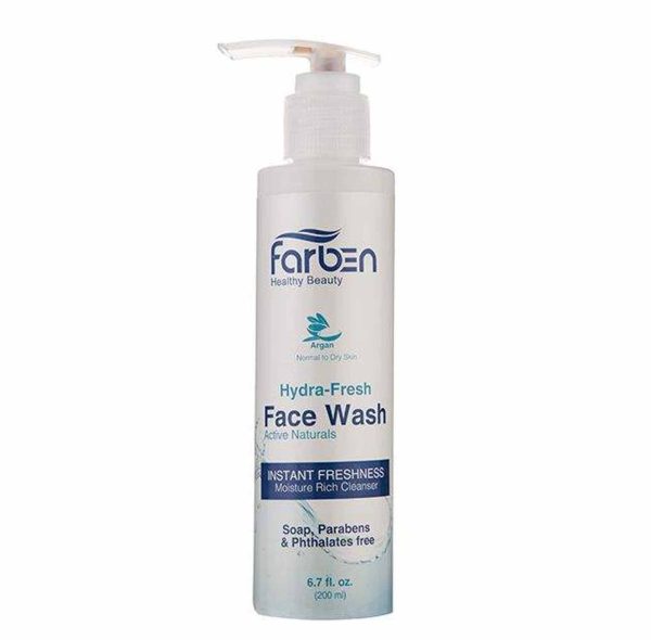 ژل شستشوی صورت فاربن FARABEN FACE WASHحاوی روغن آرگان حجم 200 میل