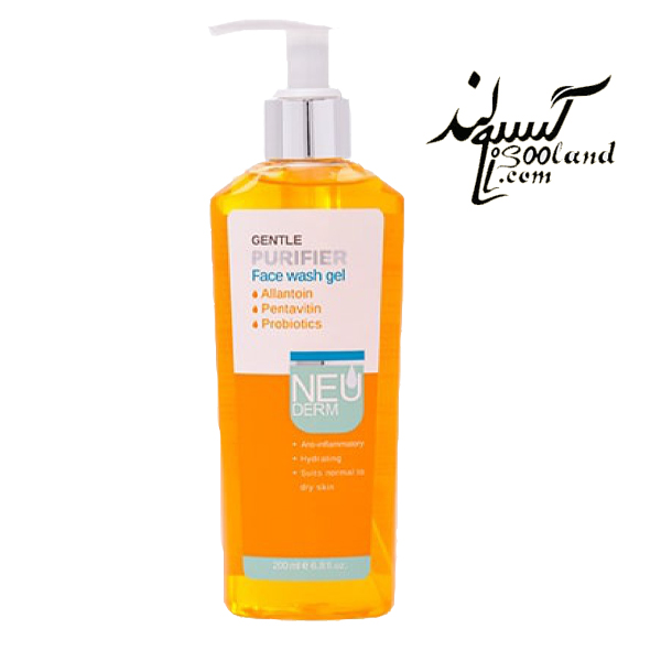 ژل شستشوی صورت جنتل پیوریفایر پوست خشک و نرمال نئودرم - Neuderm Gentle Purifier Face Wash Gel Dry Skin 200ml