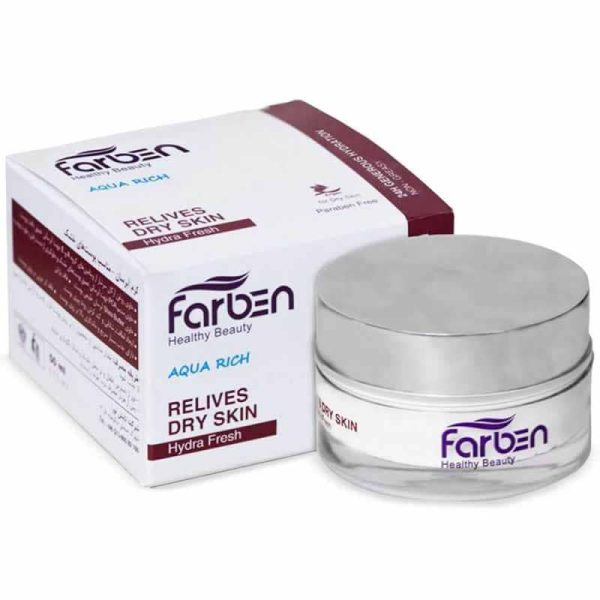 کرم آبرسان فاربن FARBEN دارای روغن آرگان مناسب پوست های خشک 50 میلی لیتر